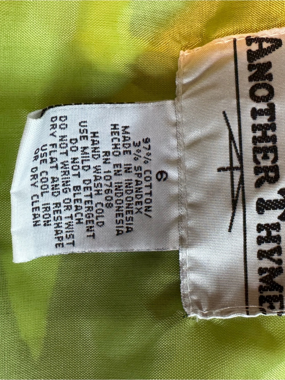 Vintage Y2K Vibrant Lime Green Floral V-Neck Sleeveless Dress - Picture 6 of 7